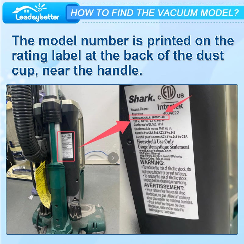 Leadaybetter 2 + 4 Pack Replacement Filters for Shark Rotator DuoClean Powered Lift Away Speed NV680 NV681 NV682 NV683 NV800 NV801 NV803 UV810, Compare to Part # XFF680 &XHF680 - Image 3